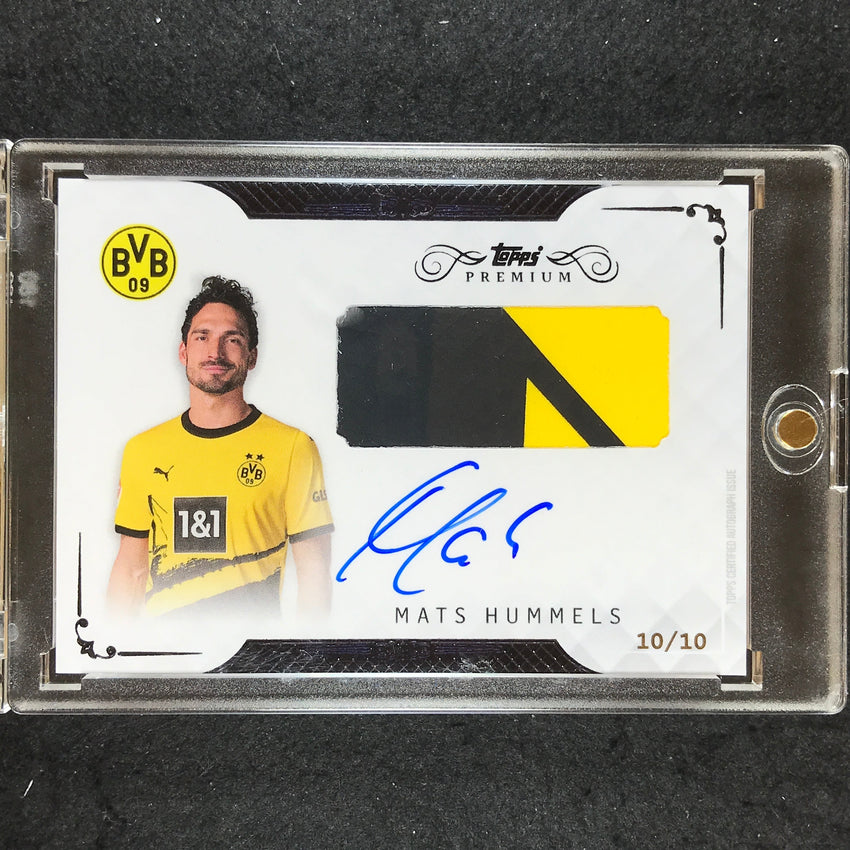 2023-24 Topps Premium Borussia Dortmund MATS HUMMELS Relic Auto Black 10/10