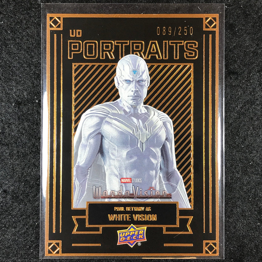 2024 Marvel Studios Series 1 Disney+ WHITE VISION UD Portraits Bronze 89/250