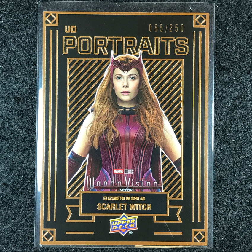 2024 Marvel Studios Series 1 Disney+ SCARLET WITCH UD Portraits Bronze 65/250
