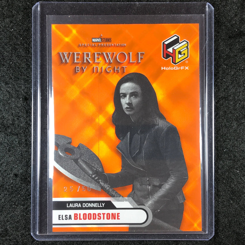 2024 Marvel Studios Series 1 Disney+ ELSA BLOODSTONE HoloGrFx Orange 25/50