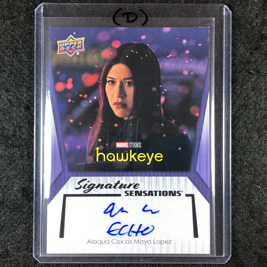 2024 Marvel Studios Series 1 Disney+ ALAQUA COX AS MAYA Inscription Auto #B (D)