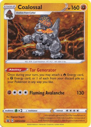 Coalossal - SWSH054/054 - Pokemon SWSH Sword & Shield Promo