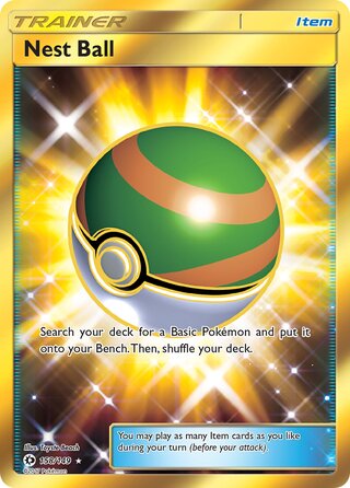 Nest Ball - 158/149 - Secret Rare - Sun & Moon Base Set