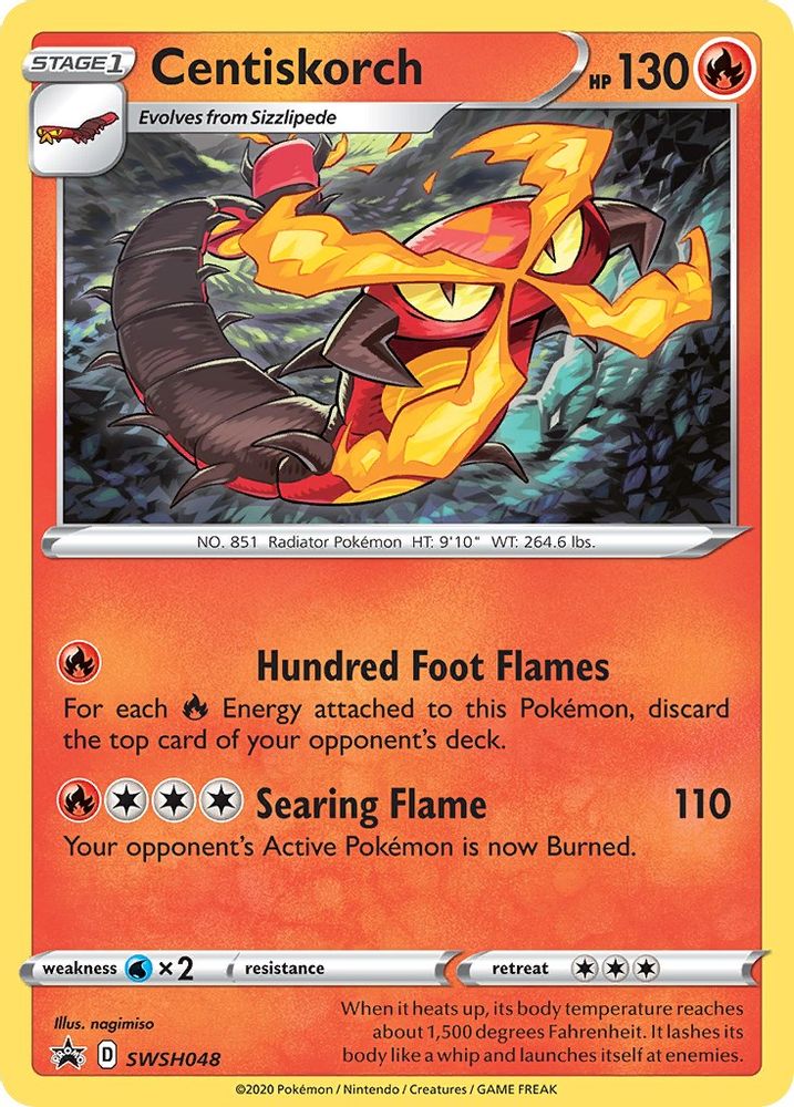 Centiskorch - [  SWSH048 ] - Promo - Pokemon SWSH Sword & Shield Promo Cards