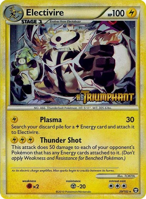 Electivire - 20/102 - Stamped Holo Promo - Heartgold Soulsilver Triumphant