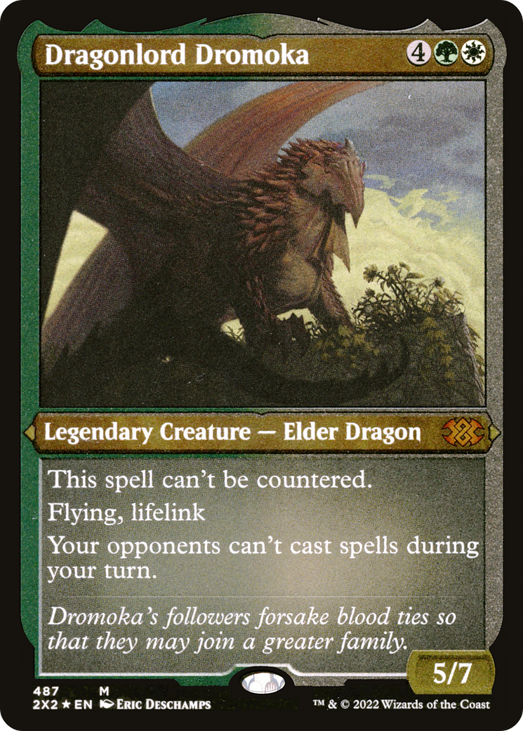 [ EF ] [FOIL] Dragonlord Dromoka (Foil Etched) #487 - MYTHIC 2X2 - Double Masters 2022