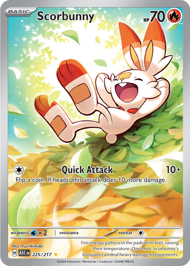 Scorbunny - ( 225/217 ) - Illustration Rare - Pokemon ME Ascended Heroes
