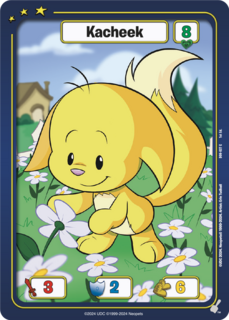FOIL Kacheek (Yellow) - DON-027 - C - Neopets TCG  Defenders of Neopia 1st Edition