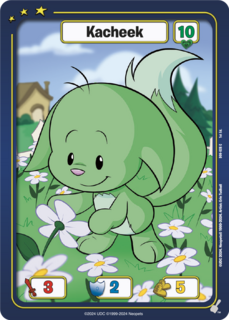 FOIL Kacheek (Green) -  DON-028 - C - Neopets TCG  Defenders of Neopia 1st Edition