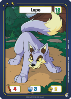 FOIL Lupe (Blue) - DON-038 - C - Neopets TCG  Defenders of Neopia 1st Edition