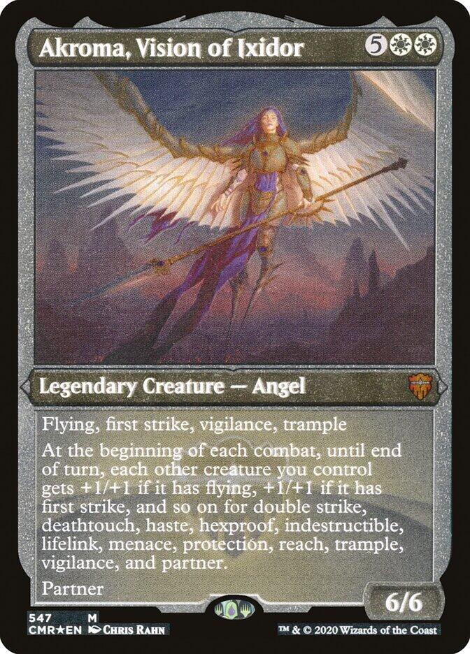 ETCHED FOIL AKroma, VIsion of Ixidor - #547 - Mythic Commander Legends