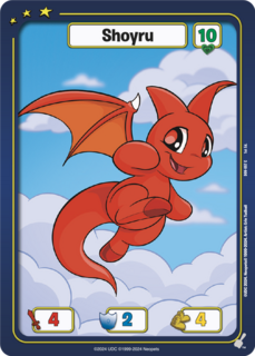 FOIL Shoyru (Red) - DON-058 - C - Neopets TCG  Defenders of Neopia 1st Edition