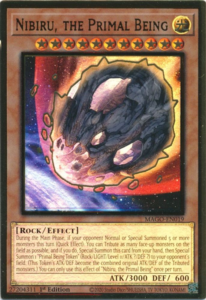 Nibiru, the Primal Being - (MAGO-EN019) - Premium Gold Rare 1st Edition