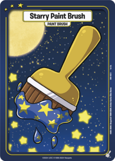FOIL Starry Paint Brush - DON-145 - R  - Neopets TCG  Defenders of Neopia 1st Edition