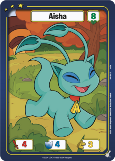 FOIL Aisha (Blue) - DON-002 - C - Neopets TCG  Defenders of Neopia 1st Edition