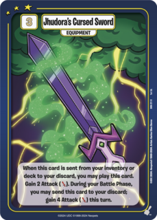 FOIL Jhudora's Cursed Sword - DON-211 - R - Neopets TCG  Defenders of Neopia 1st Edition