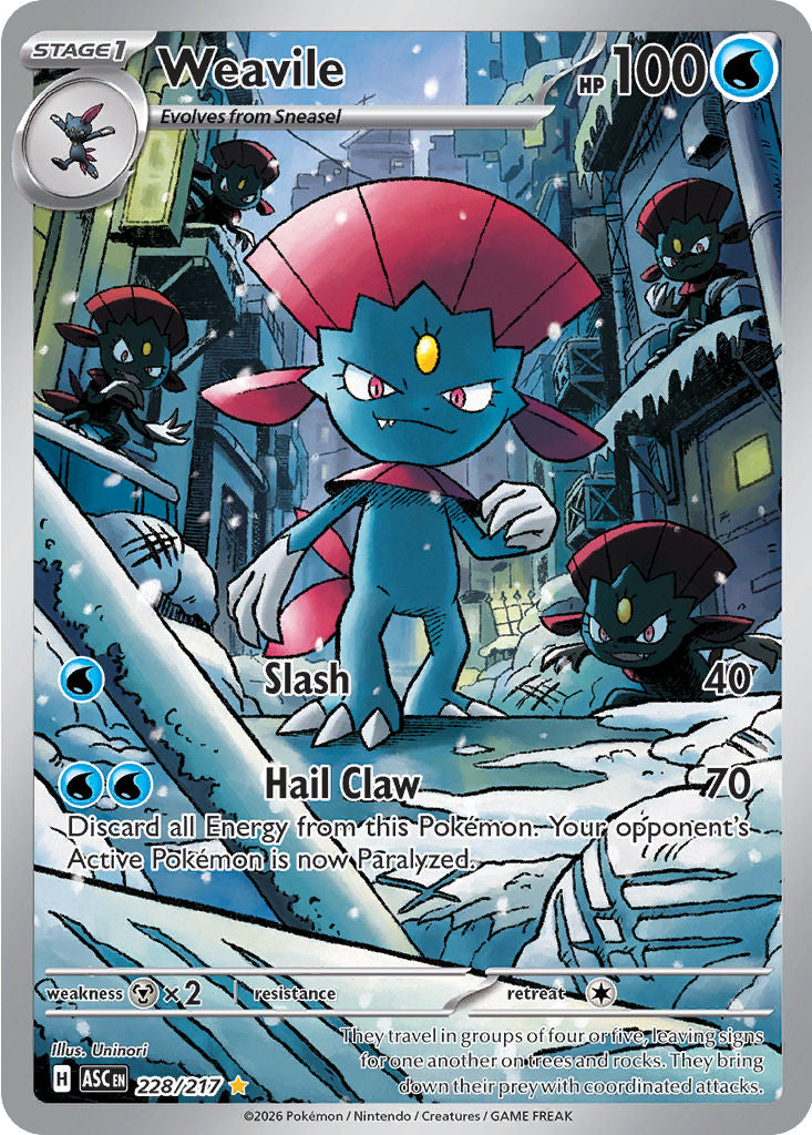 Weavile - ( 228/217 ) - Illustration Rare - Pokemon ME Ascended Heroes