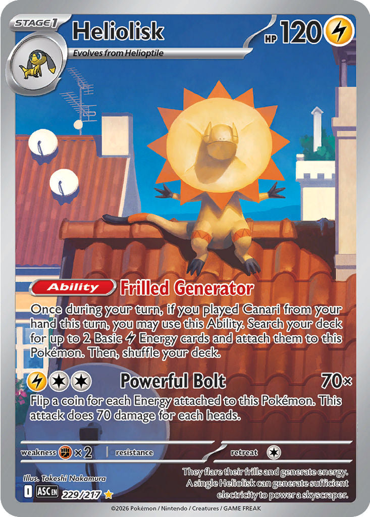 Heliolisk - ( 229/217 ) - Illustration Rare - Pokemon ME Ascended Heroes