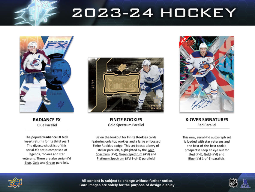 2023-24 Upper Deck SPx Hockey Hobby Box (Pre Order May 30)