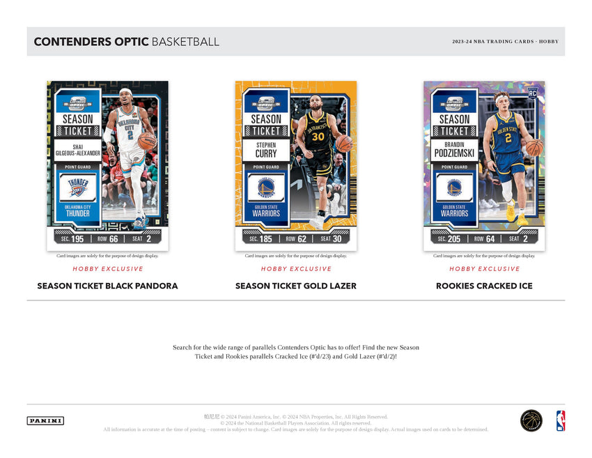 2023-24 Panini Contenders Optic Basketball Hobby Box