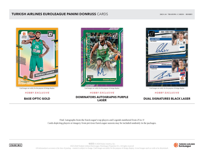 2023-24 Panini Donruss Turkish Airline Euroleague Basketball Hobby Box
