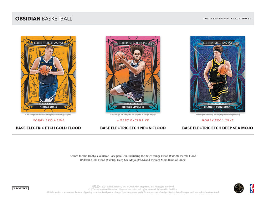 2023-24 Panini Obsidian Basketball Hobby Box (Pre Order May 30)