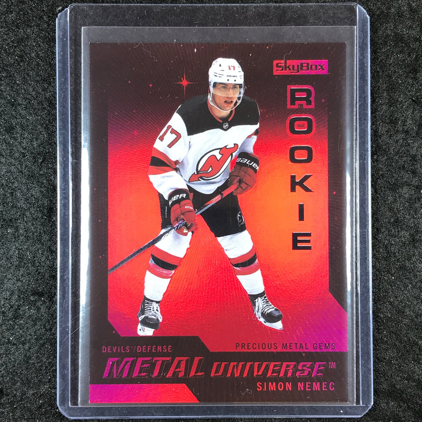 2023-24 Metal Universe NHL SIMON NEMEC 08-09 Rookie Retro Red Metal Gems 97/100