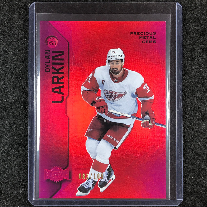 2023-24 Metal Universe NHL DYLAN LARKIN Red Precious Metal Gems 83/100