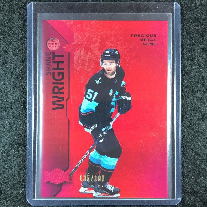 2023-24 Metal Universe NHL SHANE WRIGHT Red Precious Metal Gems 35/100