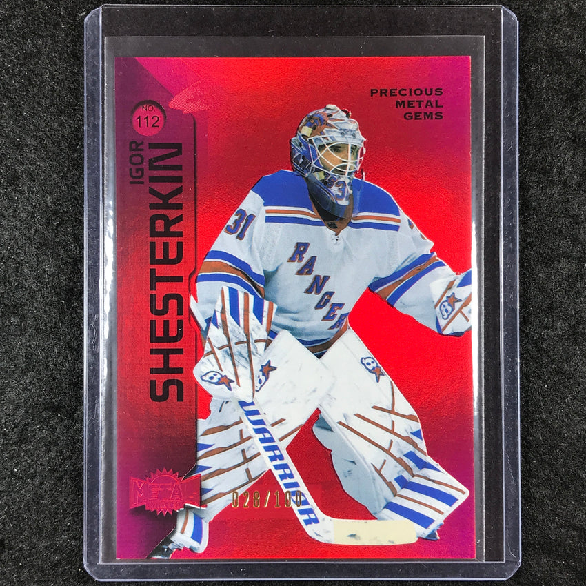 2023-24 Metal Universe NHL IGOR SHESTERKIN Red Precious Metal Gems 28/100