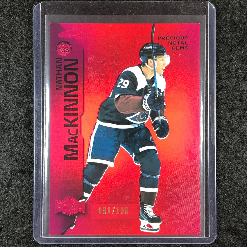 2023-24 Metal Universe NHL NATHN MACKINNON Red Precious Metal Gems 91/100