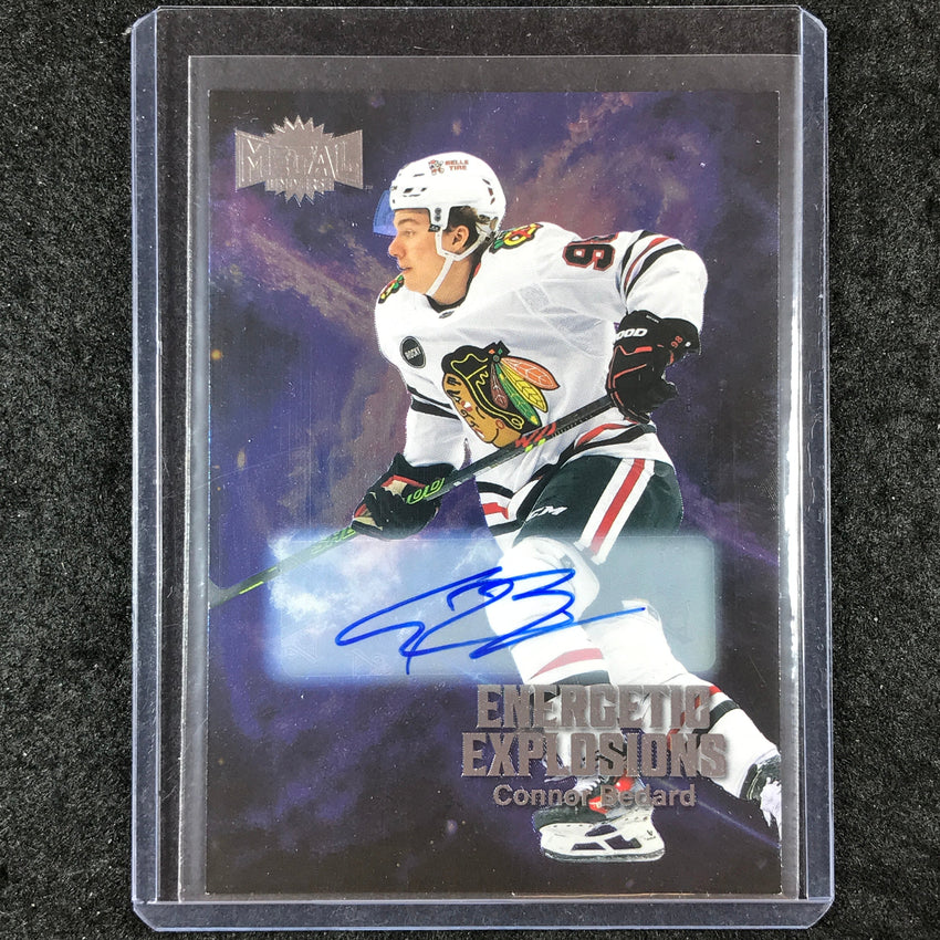 2023-24 Metal Universe NHL CONNOR BEDARD Energetic Explosions Rookie Auto #15