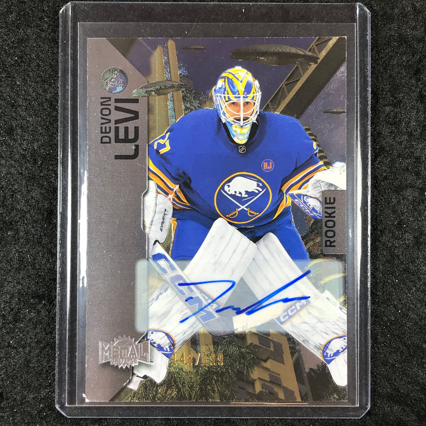 2023-24 Metal Universe NHL DEVON LEVI Base Silver Rookie Auto 148/199