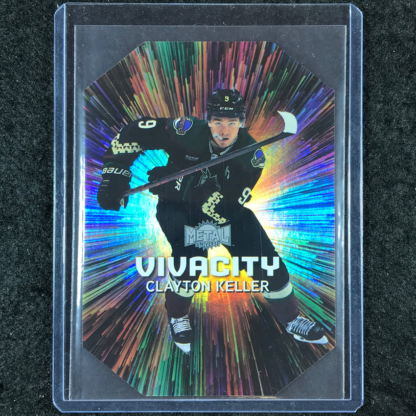 2023-24 Metal Universe NHL CLAYTON KELLER Vivacity Die-Cut SSP #29