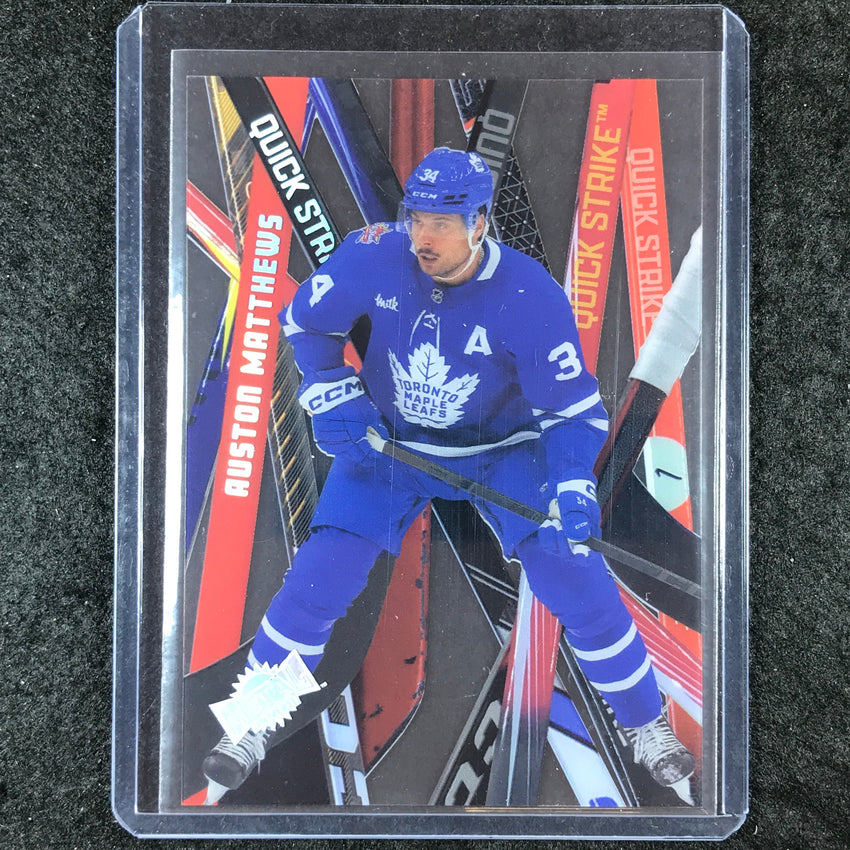 2023-24 Metal Universe NHL AUSTON MATTHEWS Quick Strike Acetate SSP #5