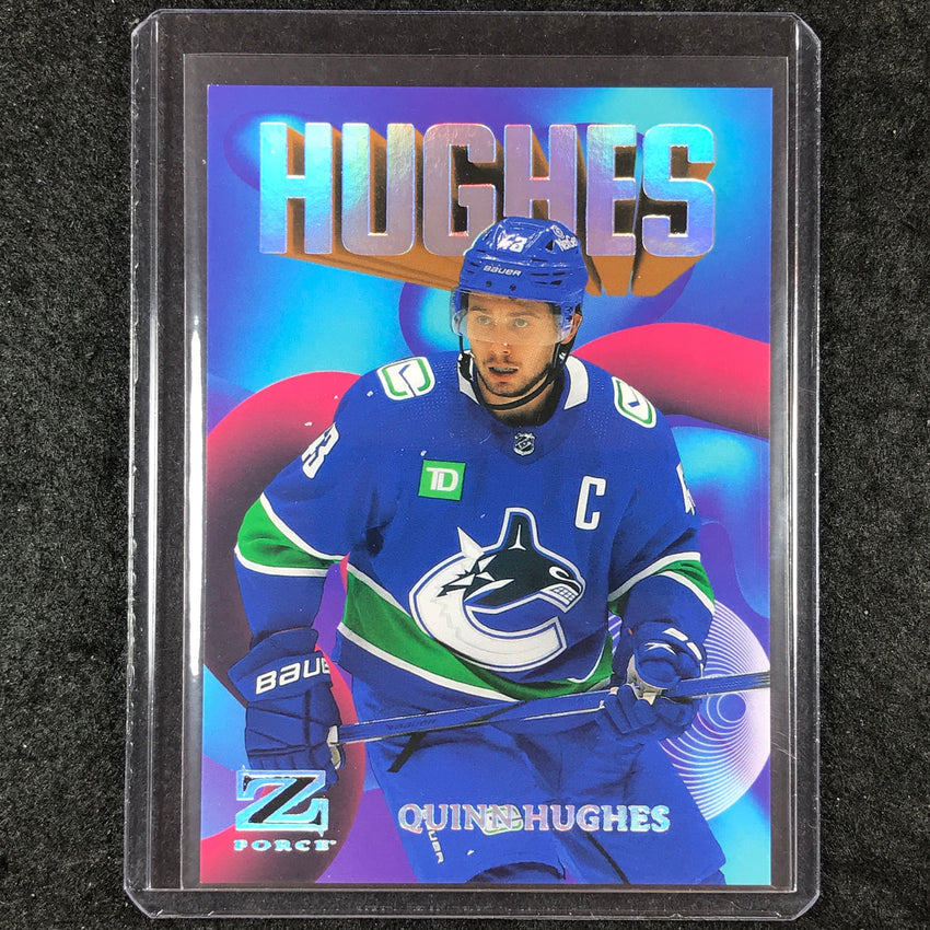 2023-24 Metal Universe NHL QUINN HUGHES Z-Force Rave 265/399 #27