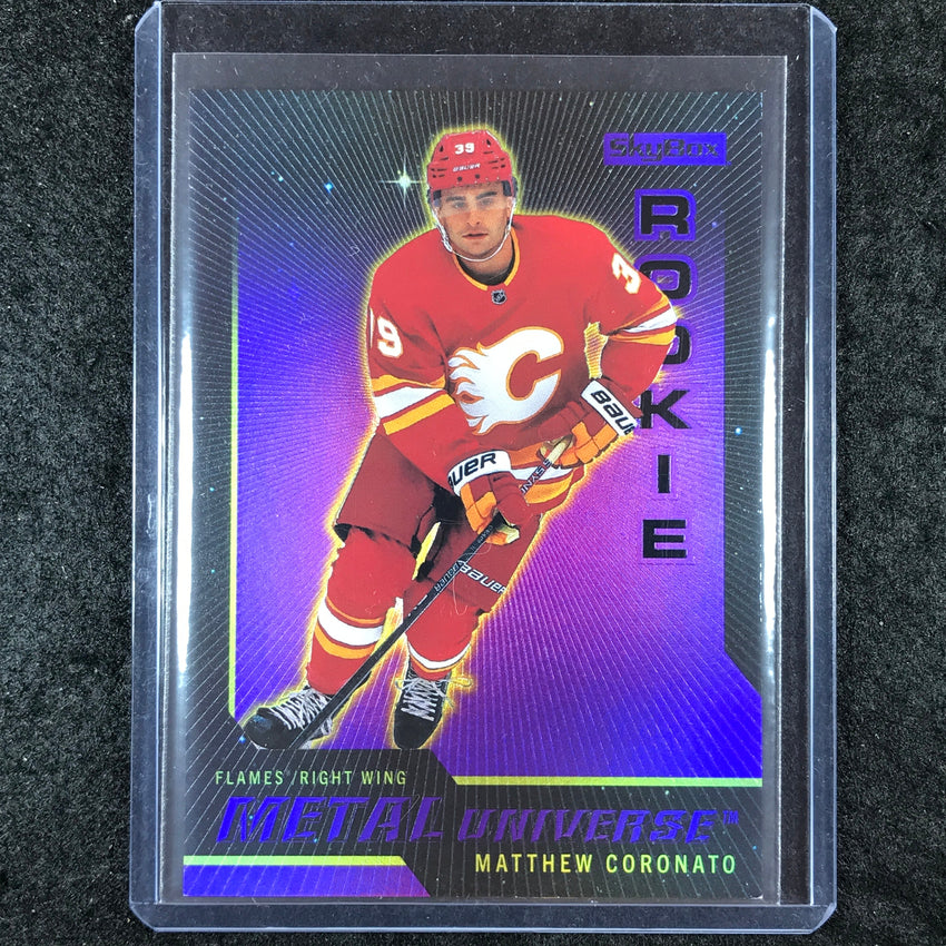 2023-24 Metal Universe NHL MATTHEW CORONATO 08-09 Rookie Retro Purple FX 181/199