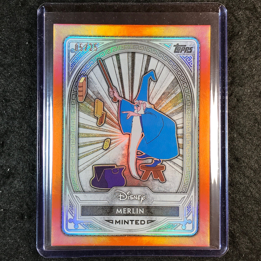 2025 Topps Disney Mint MERLIN Silver Orange Foil 5/25 #72