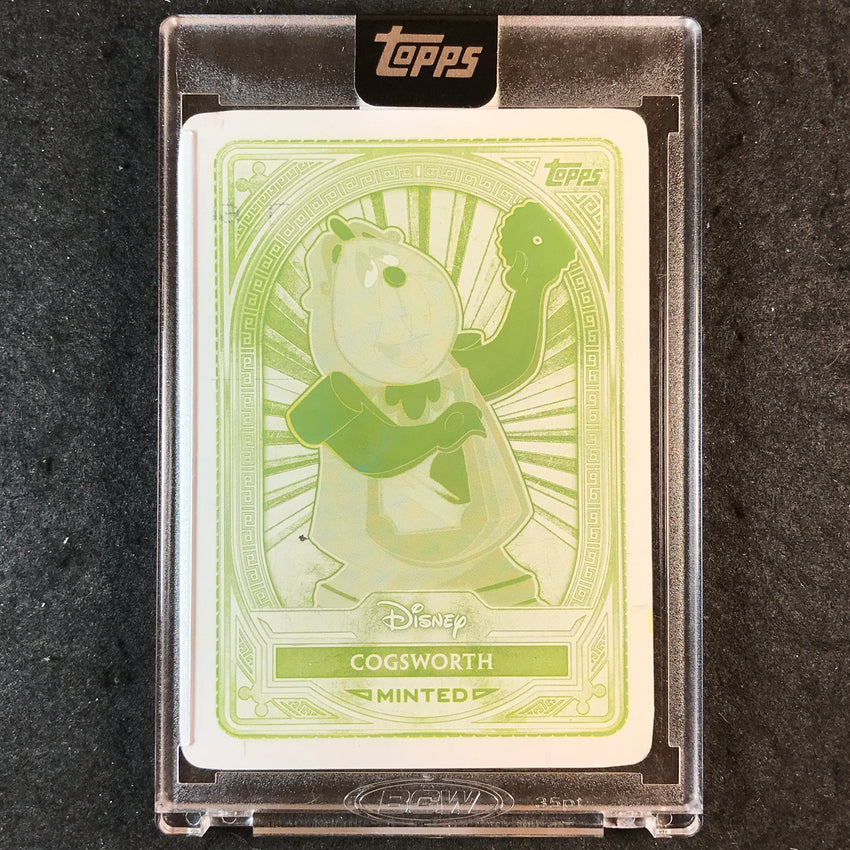 2025 Topps Disney Mint COGSWORTH Bronze Base Yellow Printing Plate 1/1 #19