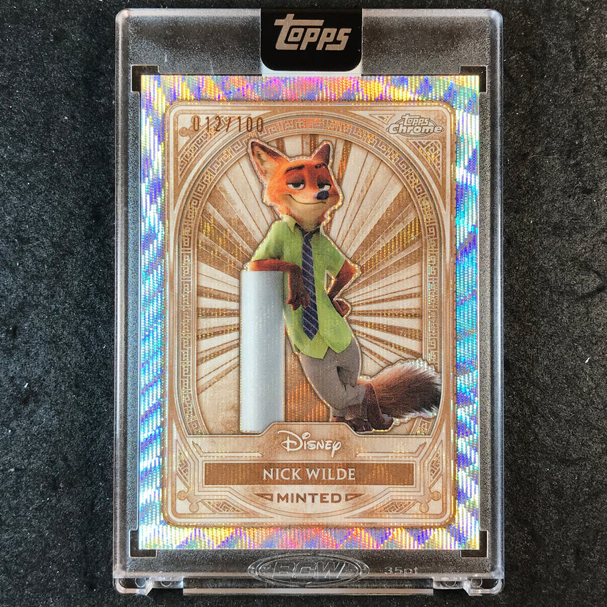 2025 Topps Disney Mint NICK WILDE Bronze Chrome Wave Variation 12/100 #17