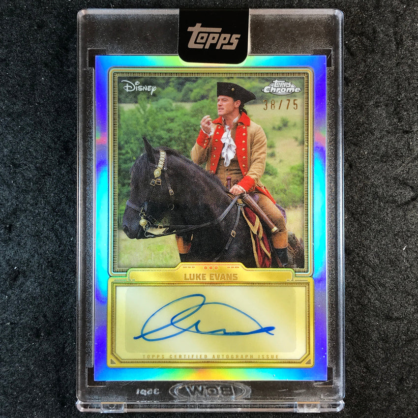 2025 Topps Disney Mint LUKE EVANS AS GASTON Chrome Autograph 38/75