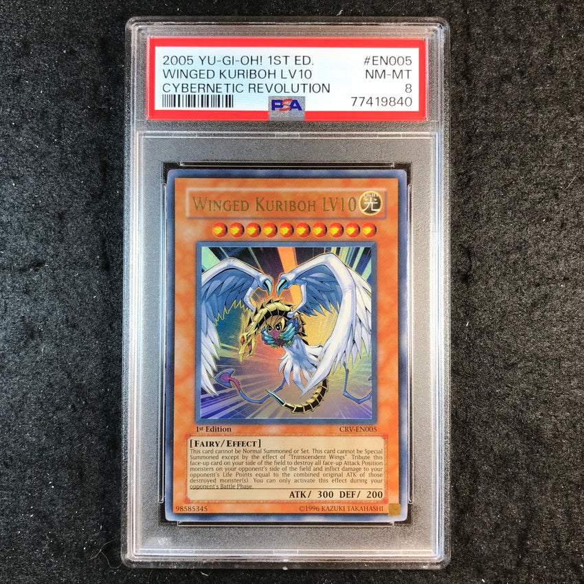 PSA 8 Winged Kuriboh LV10 - CRV-EN005 - Ultra Rare 1st Edition 840