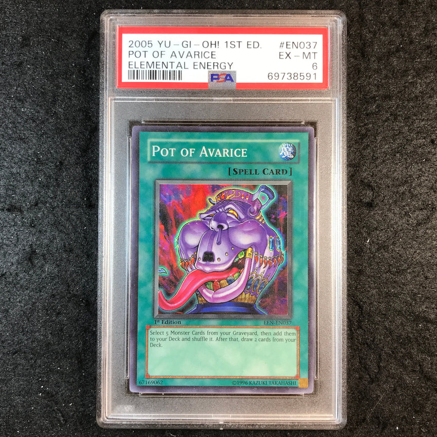 PSA 6 Pot Of Avarice - Een-EN0337 - 2005 Elemental Energy 1st Edition 591