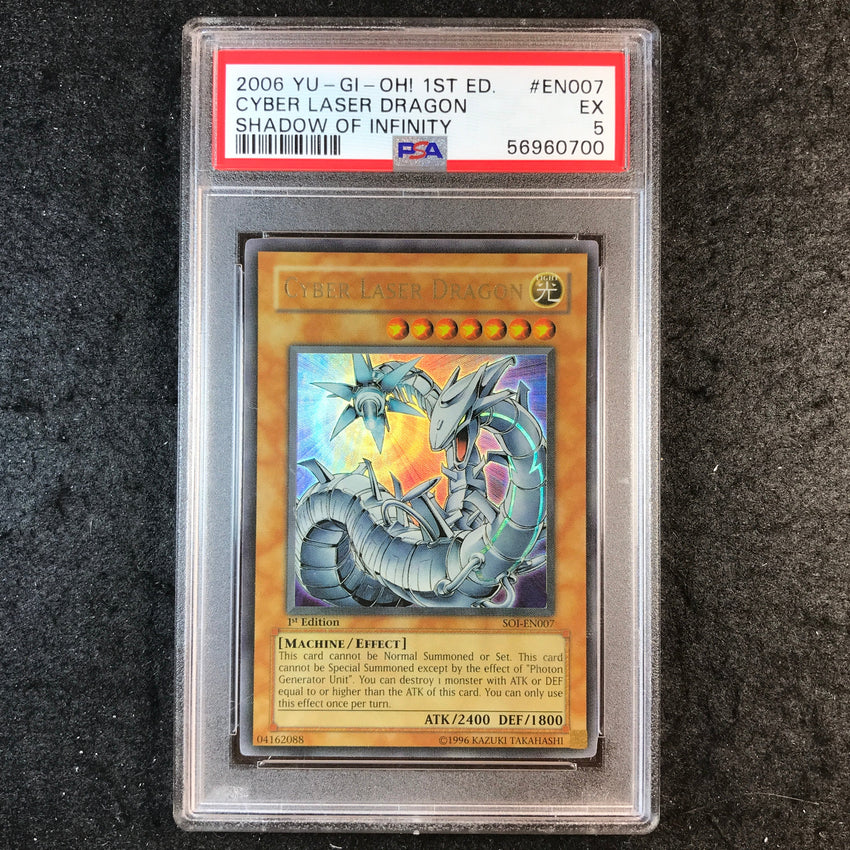 PSA 5 Cyber Laser Dragon - SOI-EN007 - 2006 Holo Shadow Of Infinity 1st Ed 700