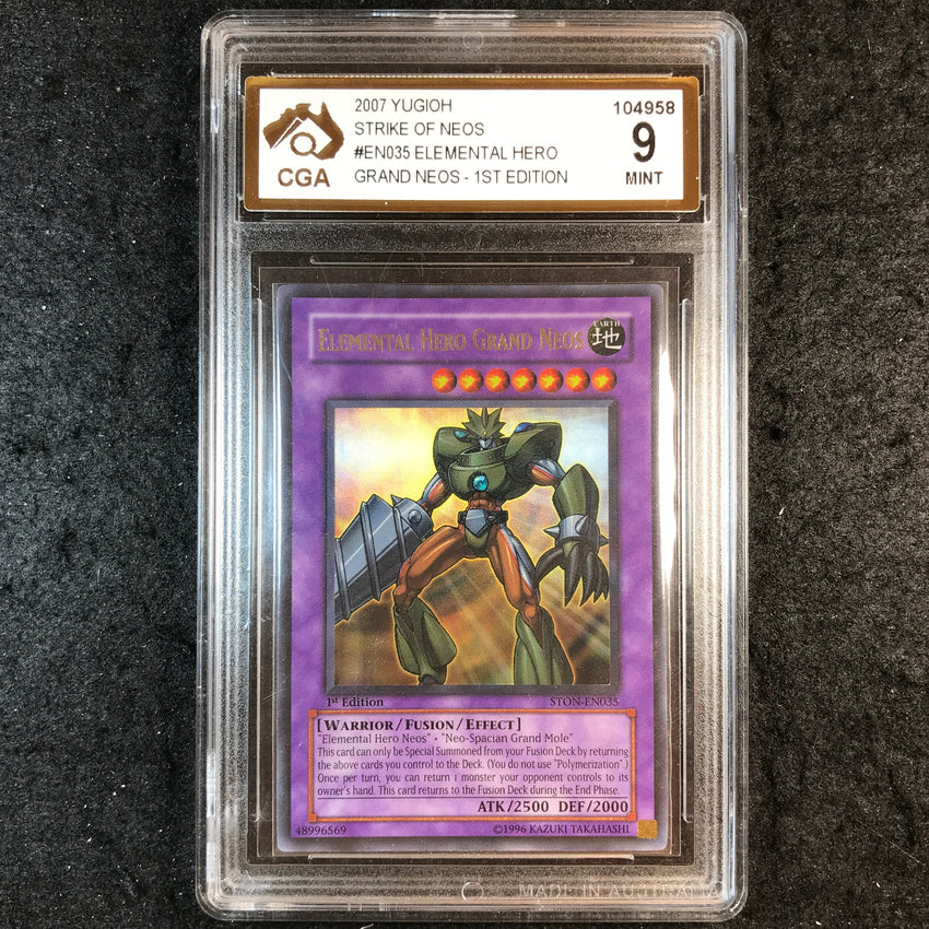 CGA 9 Elemental Hero Grand Neos STON-EN035 Ultra Rare Strike Of Neos 1st Ed 958