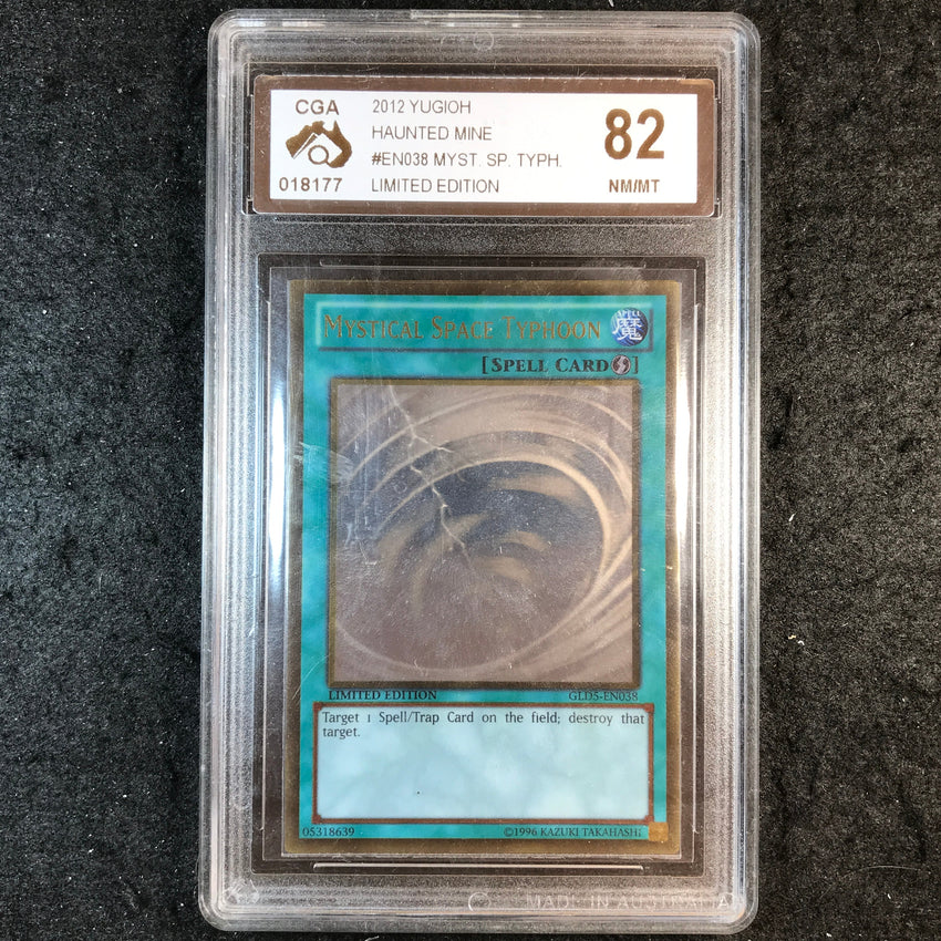 CGA 82 Mystical Space Typhoon - GLD5-EN038 Gold Rare Haunted Mine Limited Edition 177
