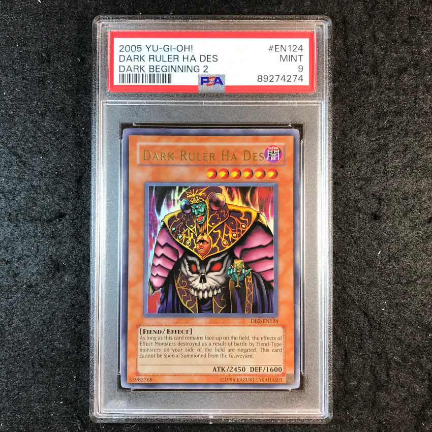 PSA 9 Dark Ruler Ha Des - DB2-EN124 - Ultra Rare Dark Beginning 2 247