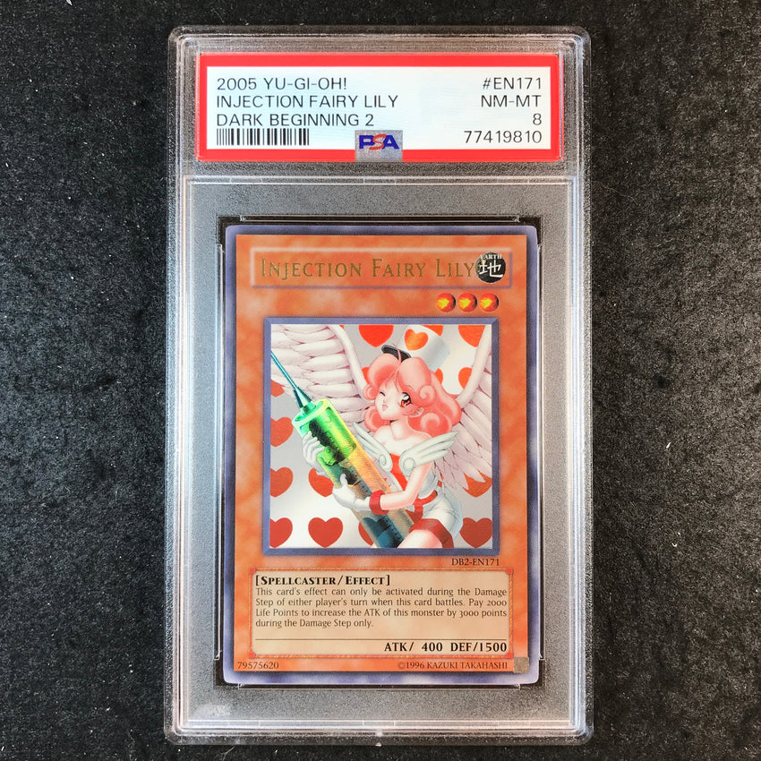 PSA 8 Injection Fairy Lily - DB2-EN171 - 2005 Ultra Rare Dark Beginning 2 810