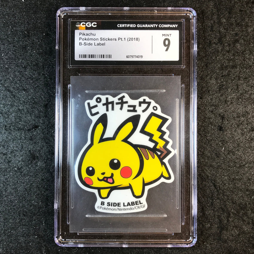 CGC 9 Pikachu - 2018 B-Side Label Pokemon Stickers Pt.1 019