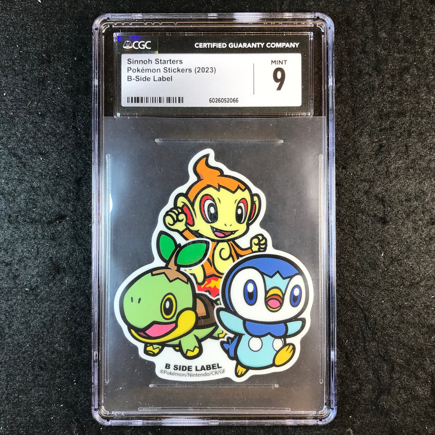 CGC 9 Sinnoh Starters - 2023 B-Side Label Pokemon Stickers 066